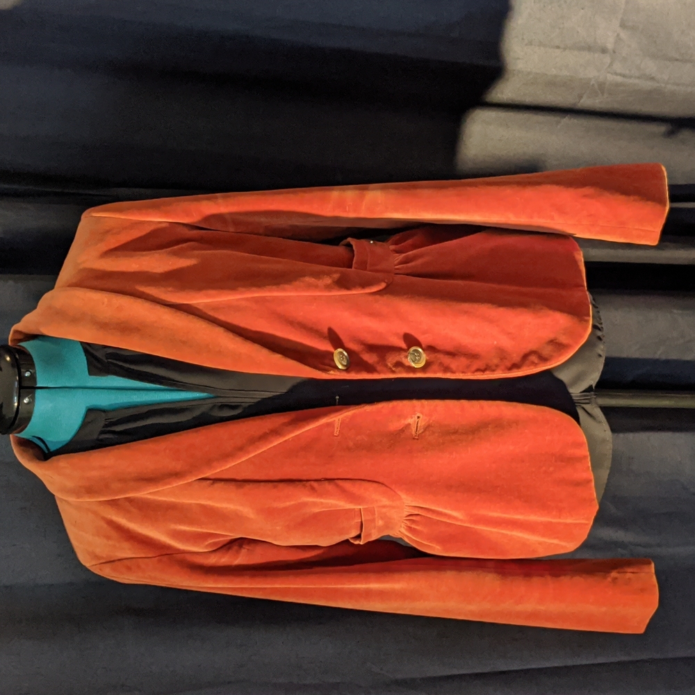 J Crew 14 Tall Rust Velvet Blazer